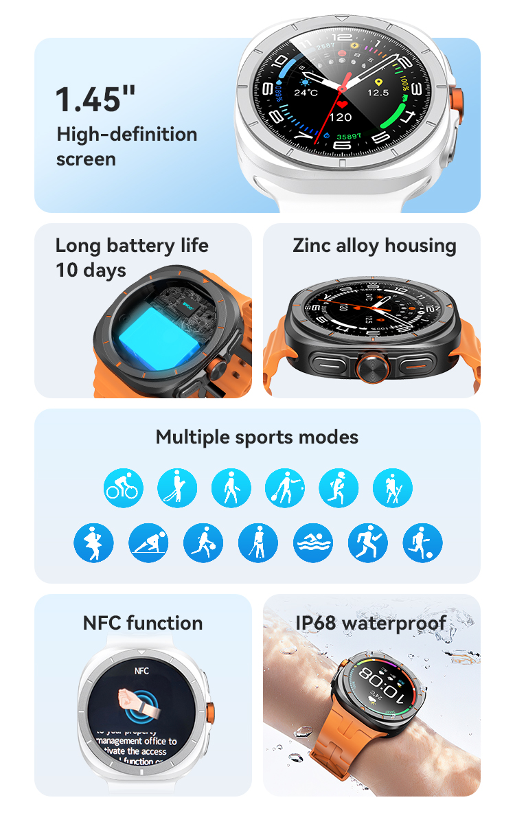 BWOO - Smartwatch WA-09 Silver Band White — smartwatch (foto 5 de 16)