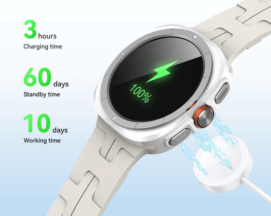 BWOO - Smartwatch WA-09 Silver Band White — smartwatch (foto 13 de 16)