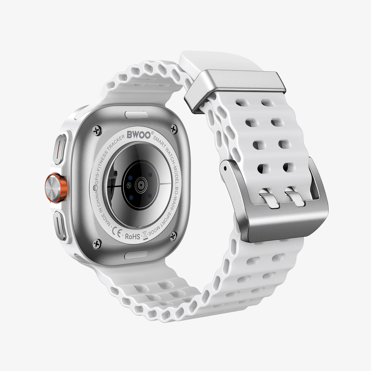 BWOO - Smartwatch WA-09 Silver Band White — smartwatch (foto 14 de 16)