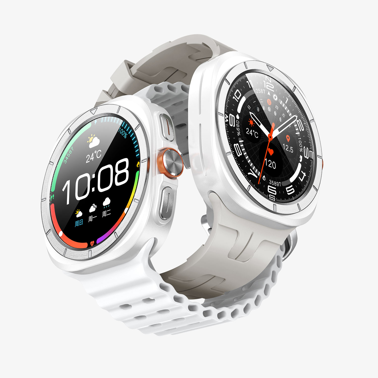 BWOO - Smartwatch WA-09 Silver Band White — smartwatch (foto 15 de 16)