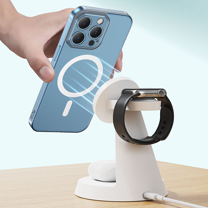 3 in 1 Magnetic Charger - BWOO 15W White — cargador (foto 8 de 9)