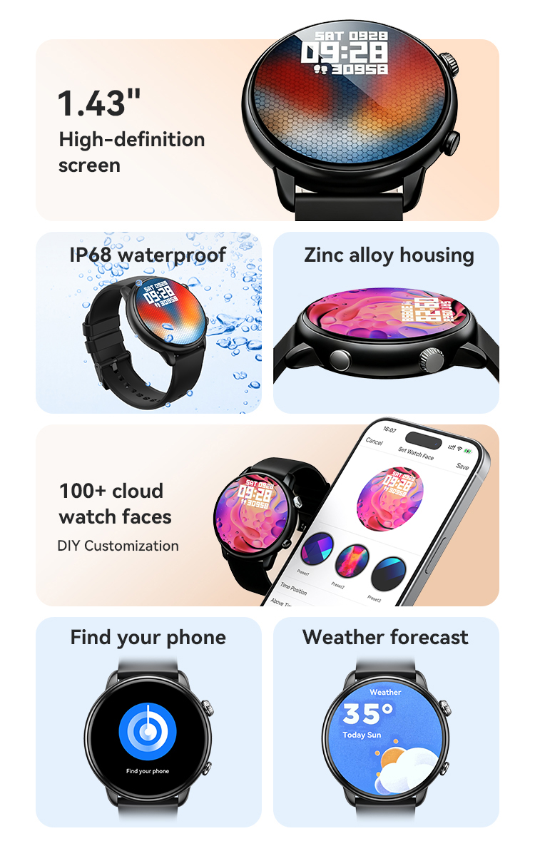 BWOO - Smartwatch WA-10 Black — smartwatch (foto 6 de 7)