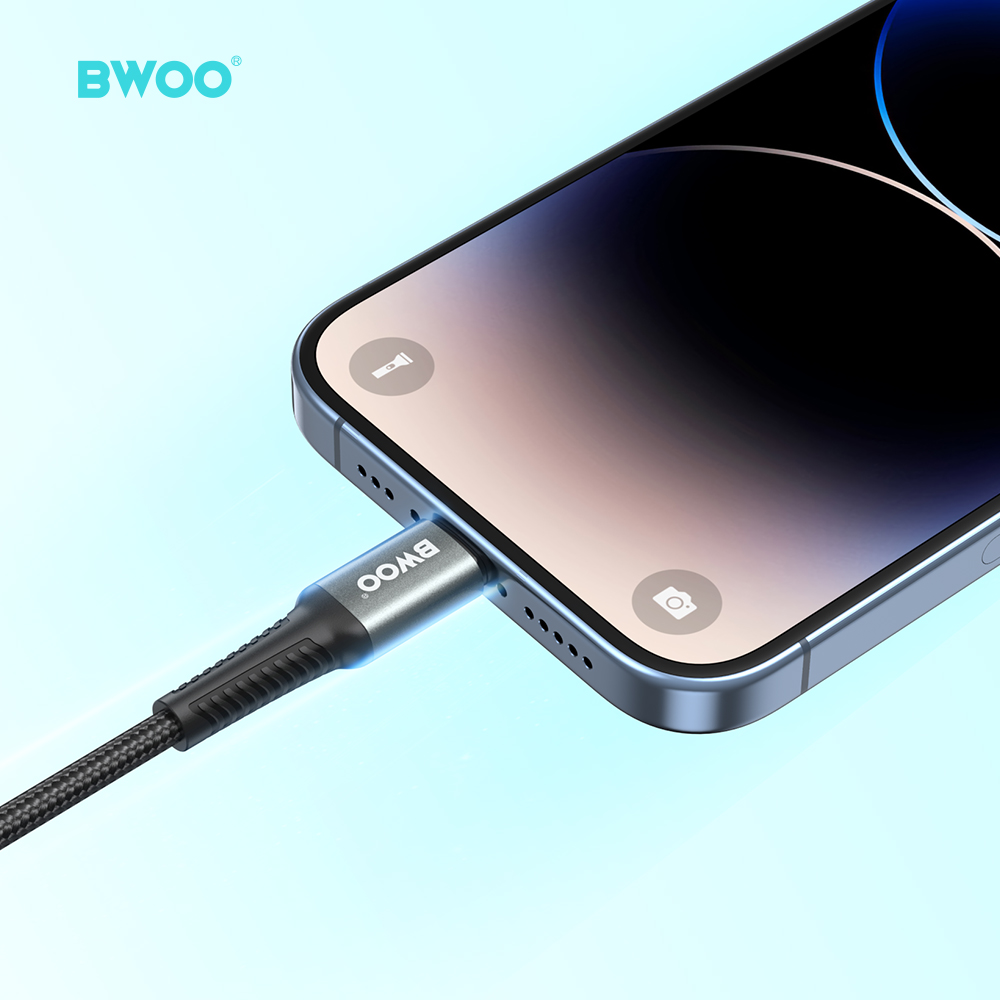 Cable - BWOO Braided Type-C To Lightning Black 27W 3M — cable (foto 3 de 7)