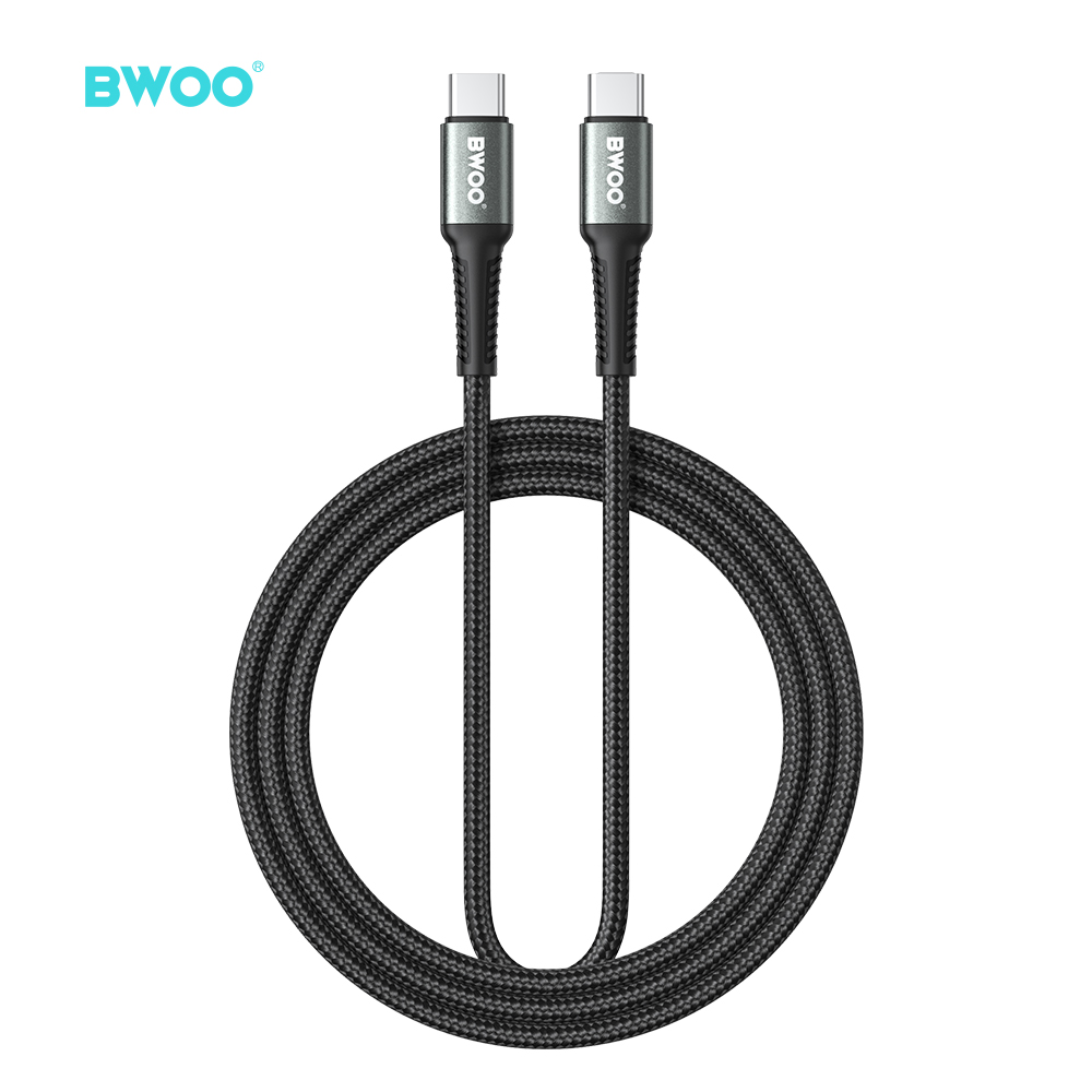 Cable - BWOO Braided Type-C To Type-C Black 60W 2M — cable