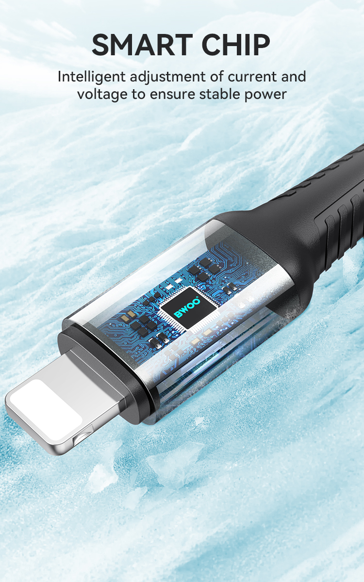 Cable - BWOO Braided USB To Lightning Black 2.4A 3M — cable (foto 5 de 7)