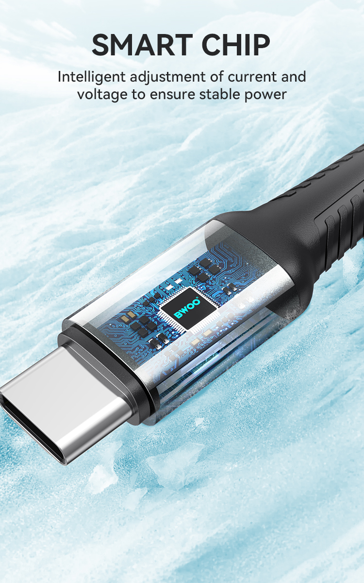 Cable - BWOO Braided USB To Type-C Black 2.4A 2M — cable (foto 5 de 7)