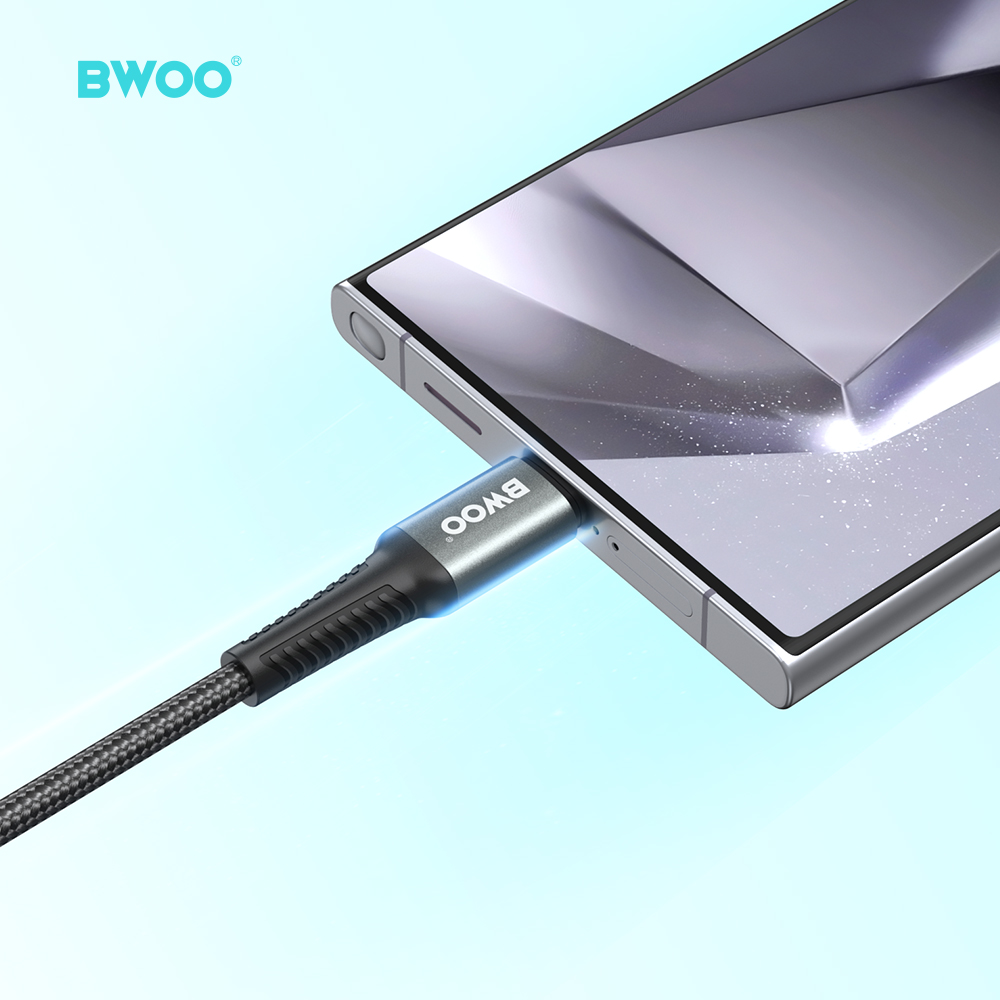 Cable - BWOO Braided USB To Type-C Black 3A 3M — cable (foto 3 de 7)