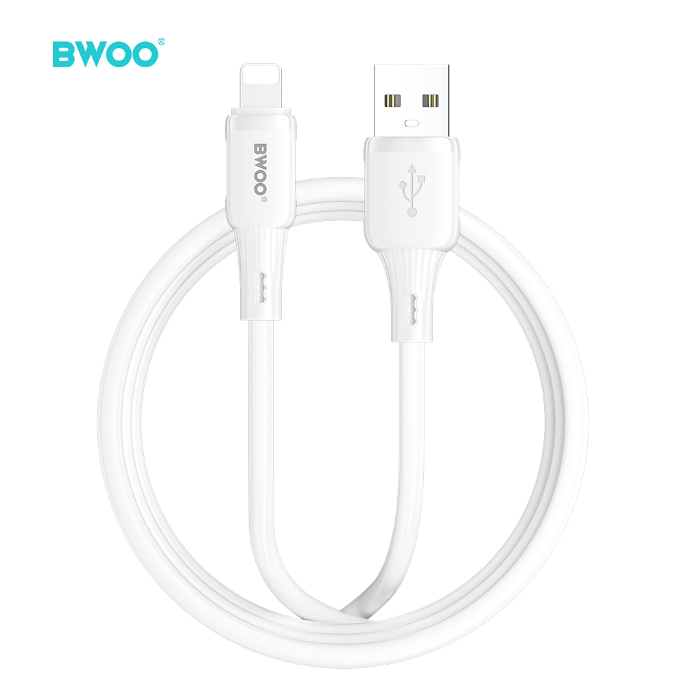 Cable - BWOO Silicone USB To Lightning White 3A — cable