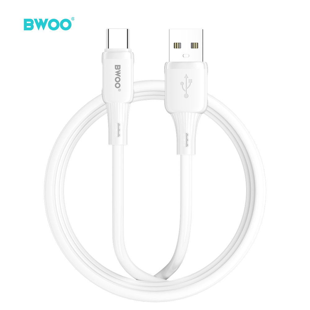 Cable - BWOO Silicone USB To Type-C White 3A — cable
