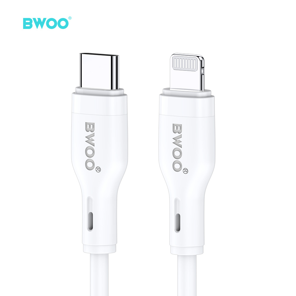 Cable - BWOO Type-C To Ligthning TPU White 27W — cable (foto 3 de 4)
