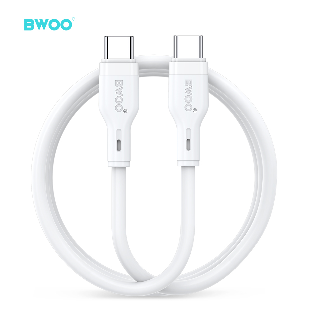 Cable - BWOO Type-C To Type-C TPU White 60W — cable (foto 3 de 5)