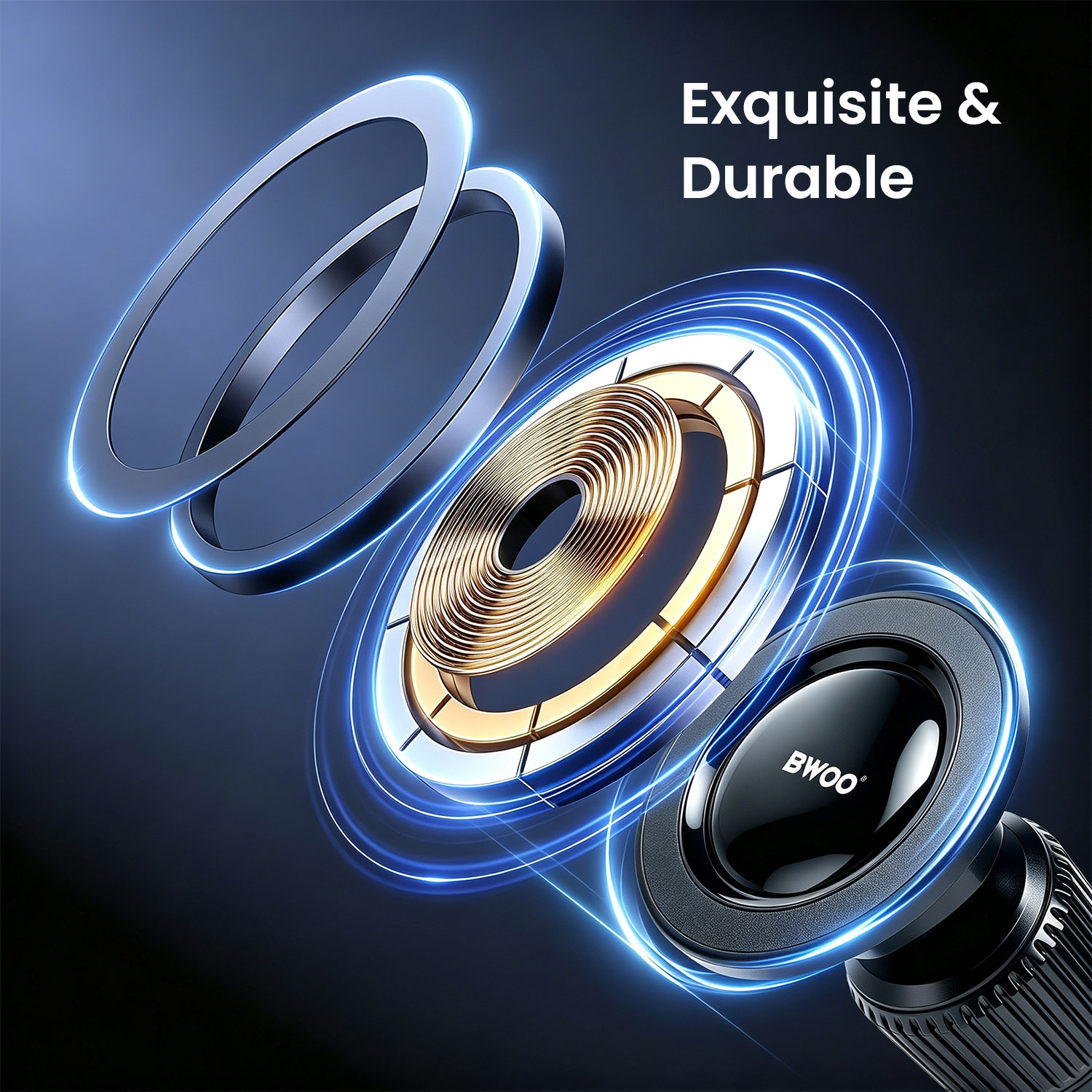 Car Holder - BWOO Magnetic Air Outlet Hook Black — soporte (foto 6 de 7)