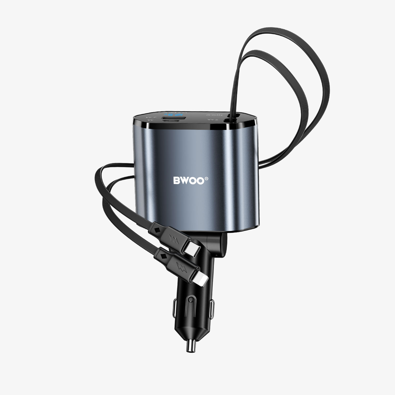Cargador Auto - BWOO 4 In 1 120W Black — cargador (foto 3 de 14)
