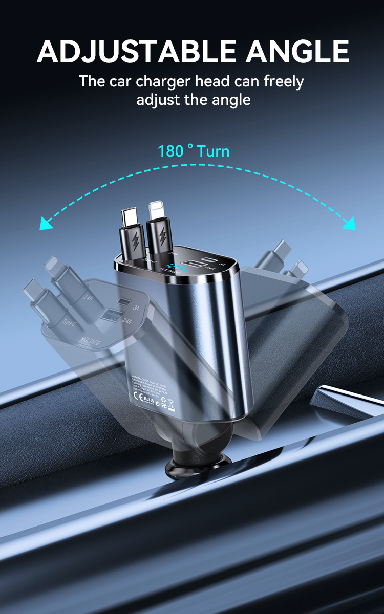 Cargador Auto - BWOO 4 In 1 120W Black — cargador (foto 9 de 14)