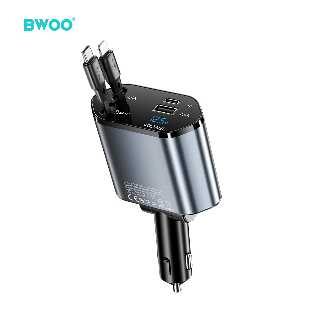 Cargador Auto - BWOO 4 In 1 120W Black — cargador (foto 11 de 14)