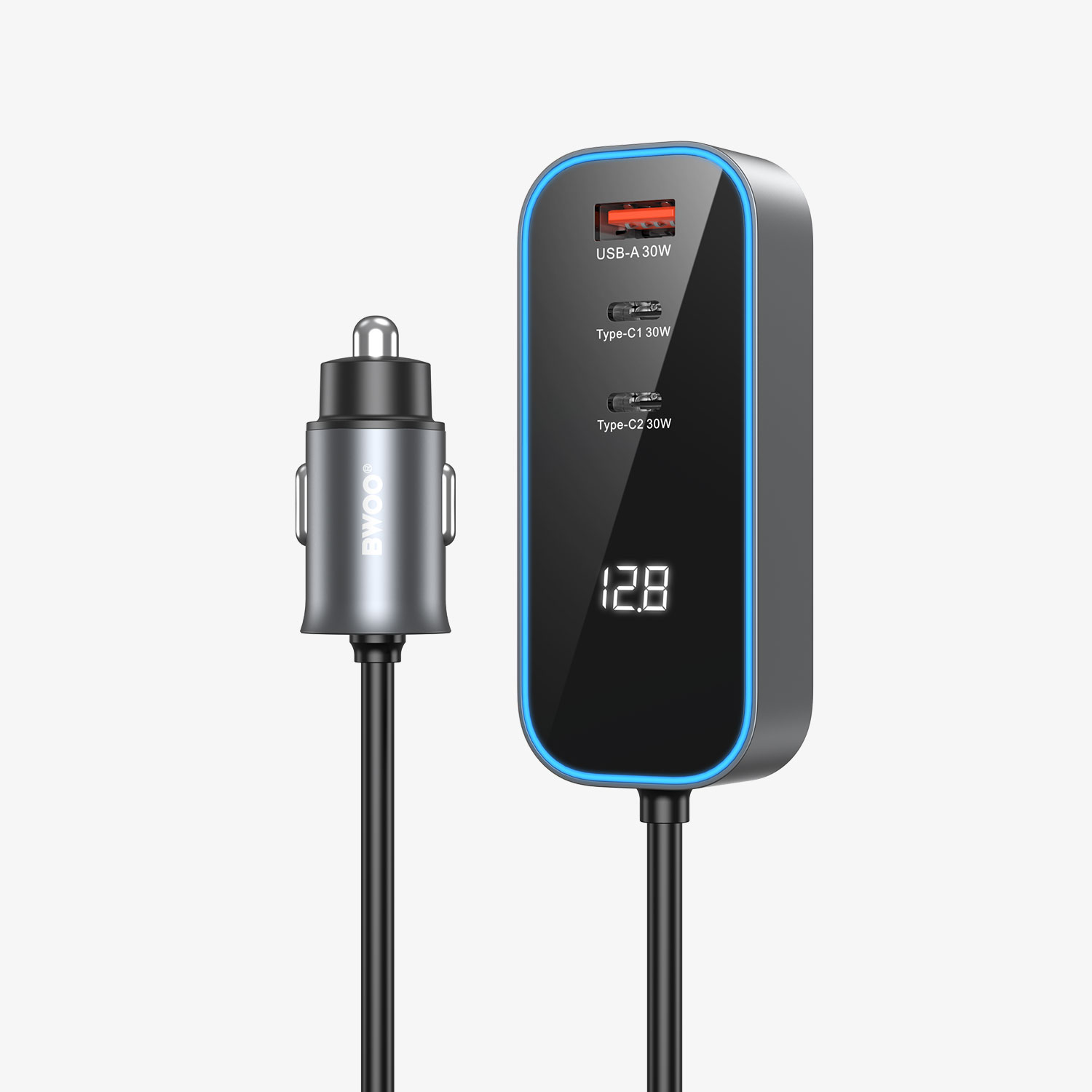 Cargador Auto - BWOO Multi-Port 120W Black