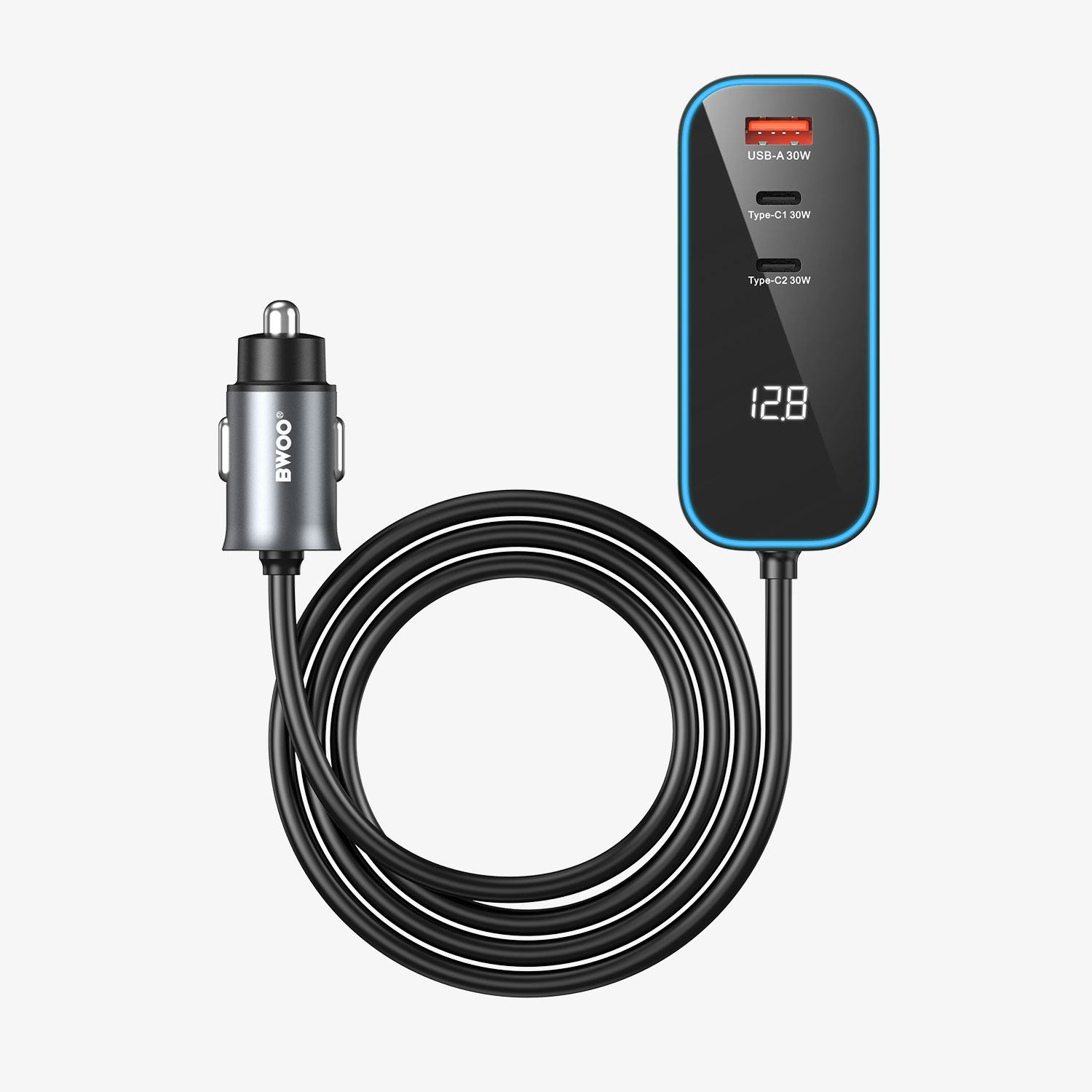 Cargador Auto - BWOO Multi-Port 120W Black — cargador (foto 4 de 6)