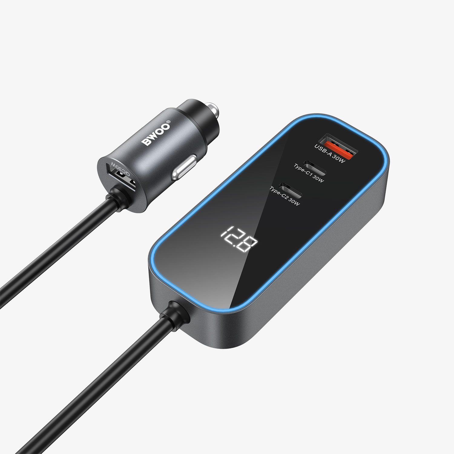Cargador Auto - BWOO Multi-Port 120W Black — cargador (foto 5 de 6)