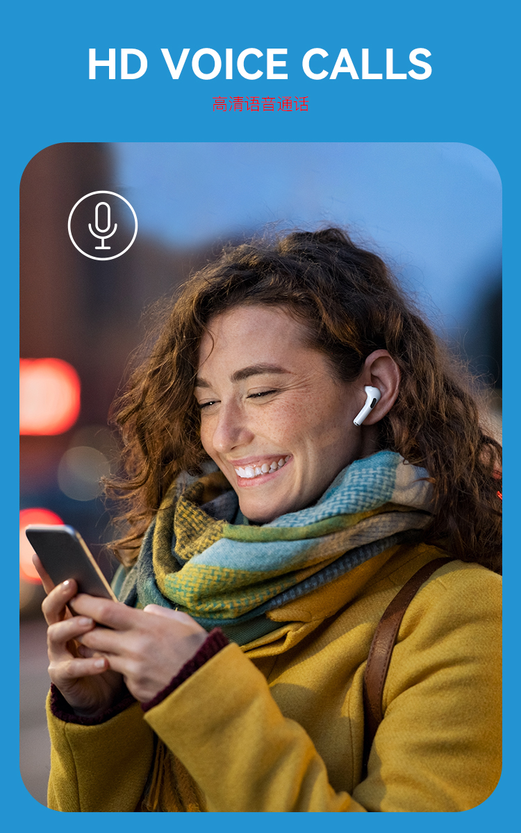 Earphones - BWOO BW05 TWS ANC Bluetooth 5.3 White — audífonos (foto 5 de 7)