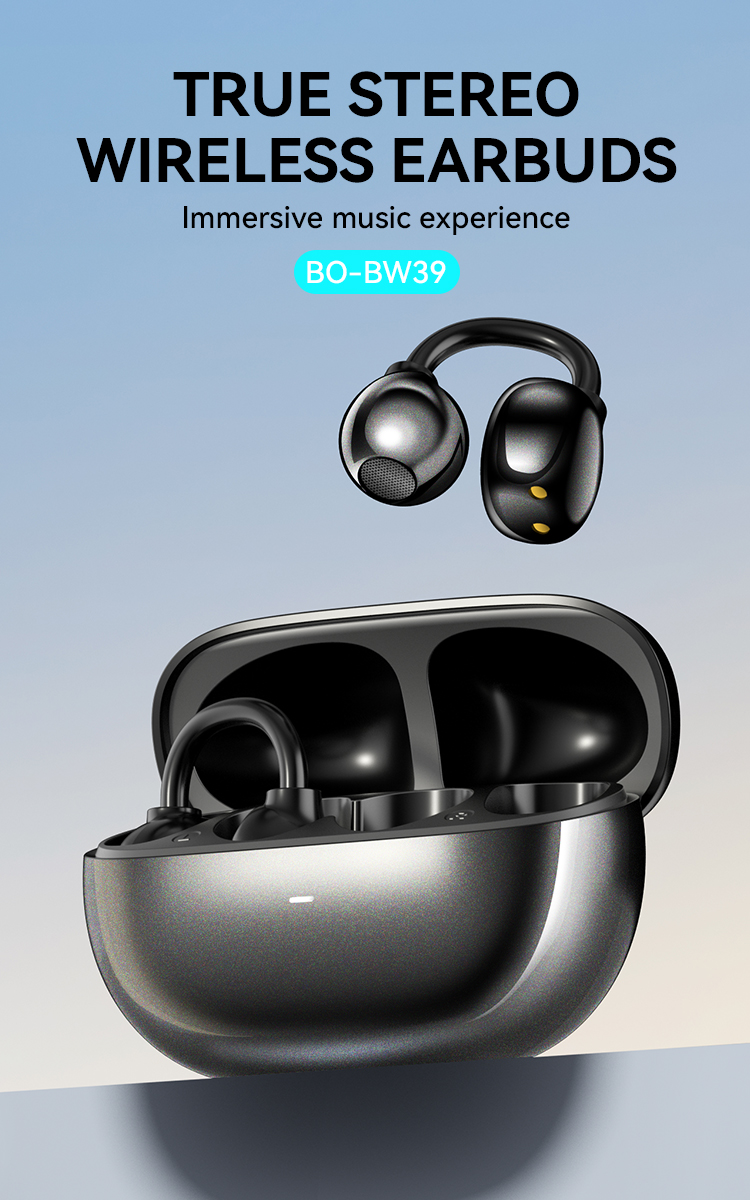 Earphones - BWOO BW39 TWS Bluetooth Black — audífonos (foto 2 de 7)