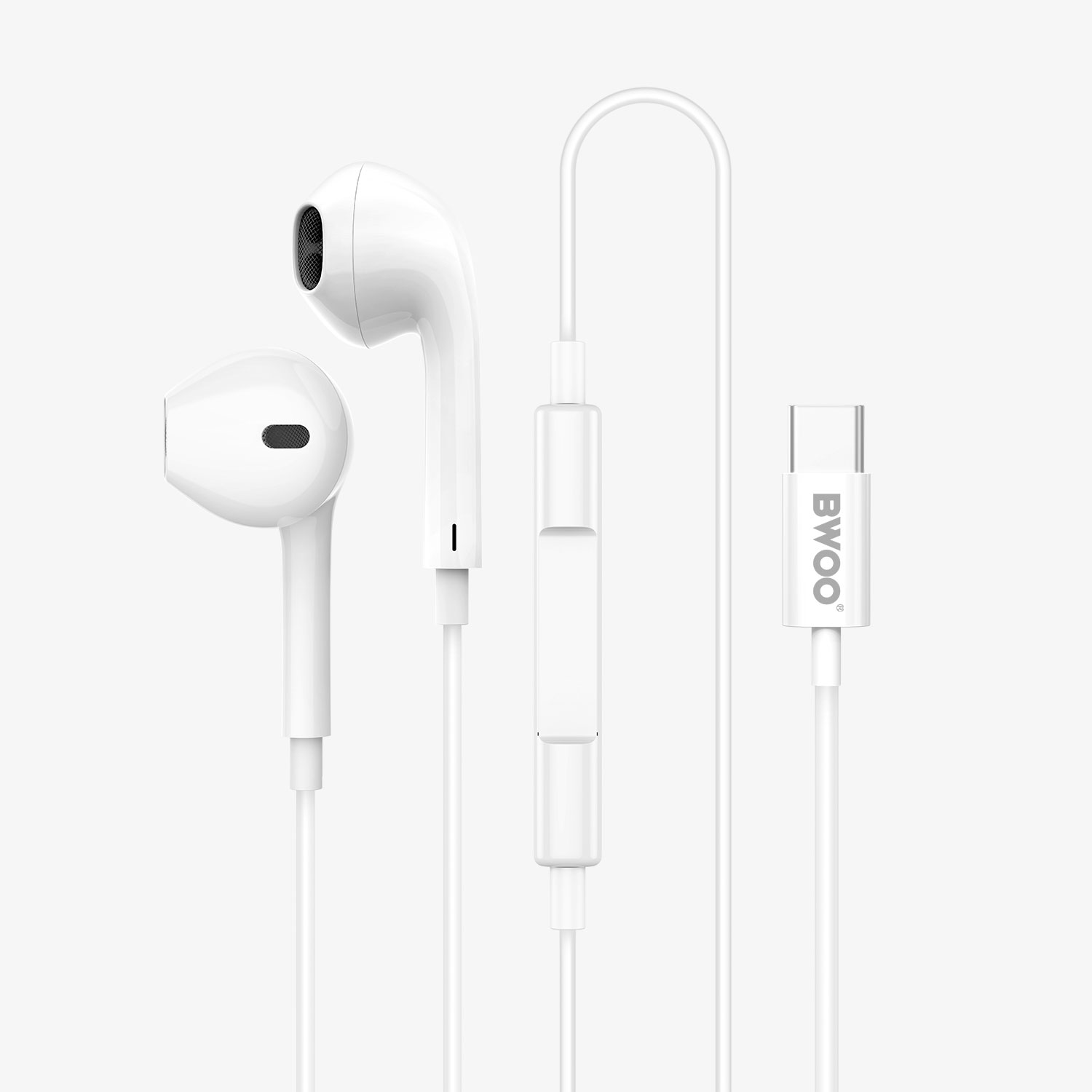 Earphones - BWOO HF175 Type-C White
