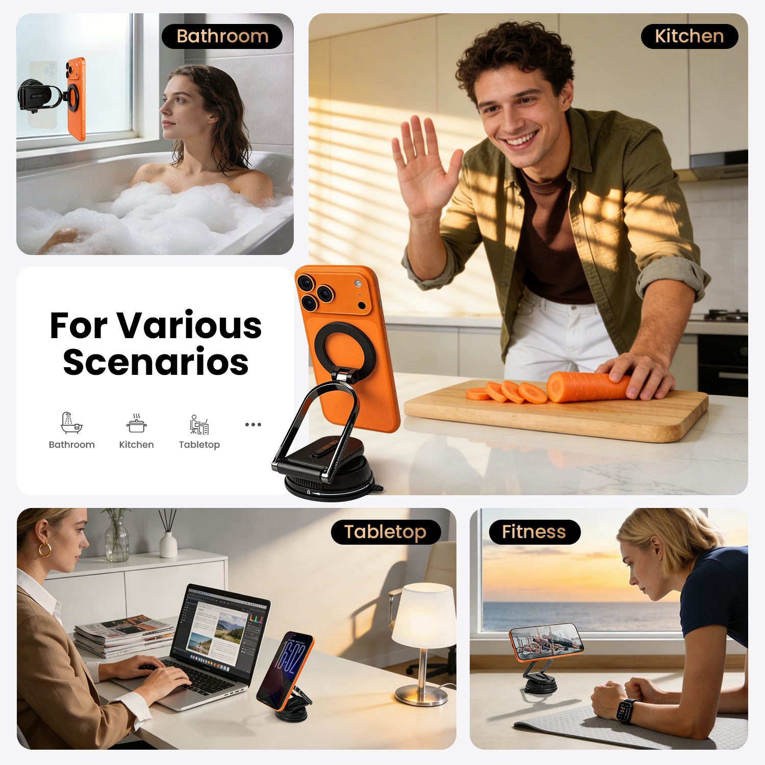 Vacuum Suction - BWOO Car Holder Black — soporte (foto 6 de 7)