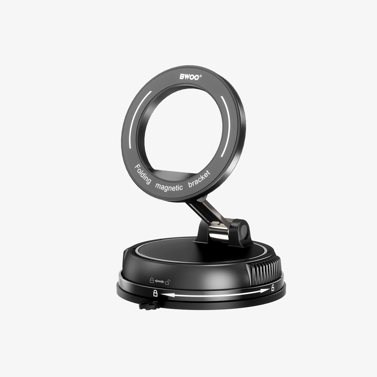 Vacuum Suction - BWOO Car Holder Removable Black — soporte