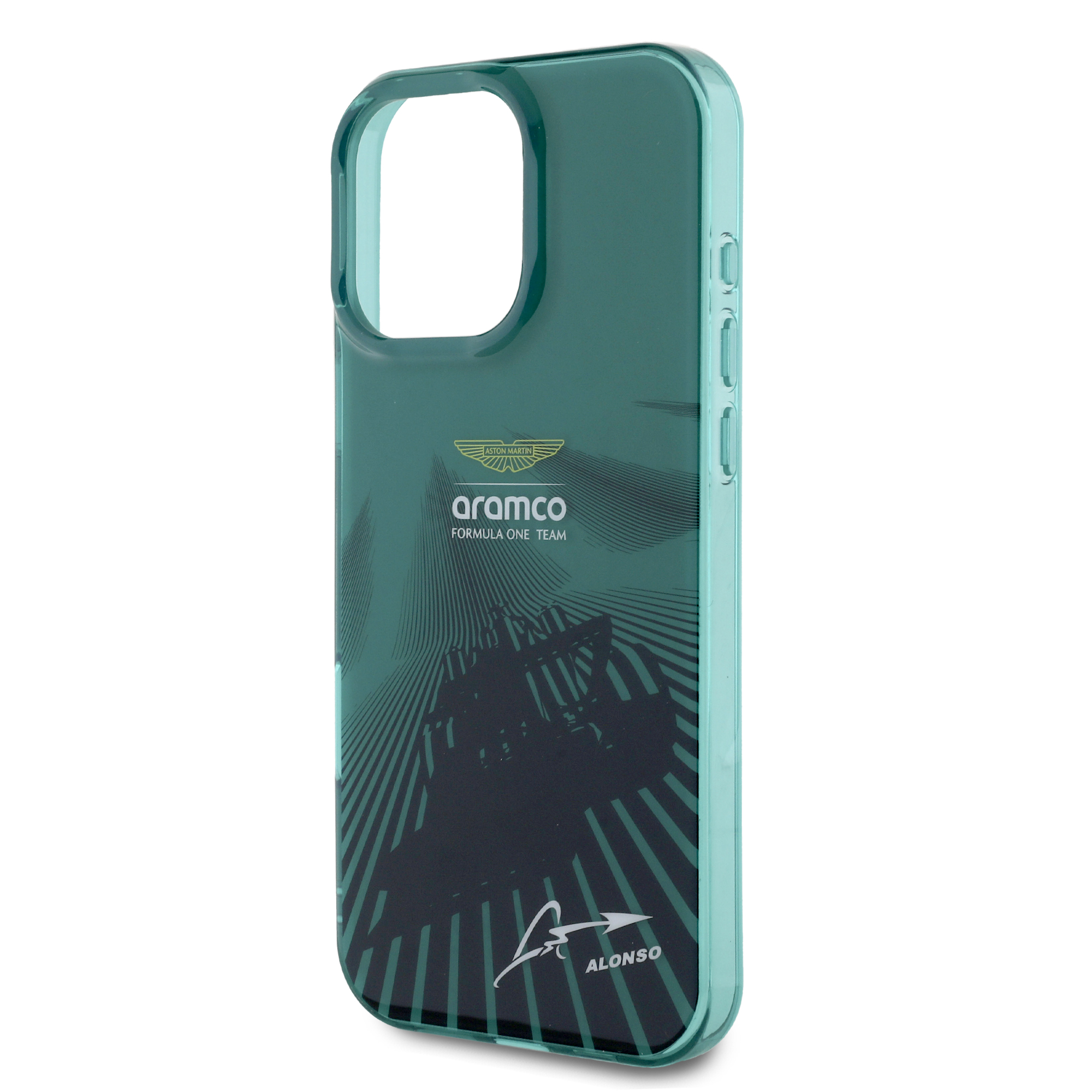 iPhone 16 Pro - ASTON MARTIN F1 IML Alonso Signature F1 Car Green — estuche (foto 6 de 8)
