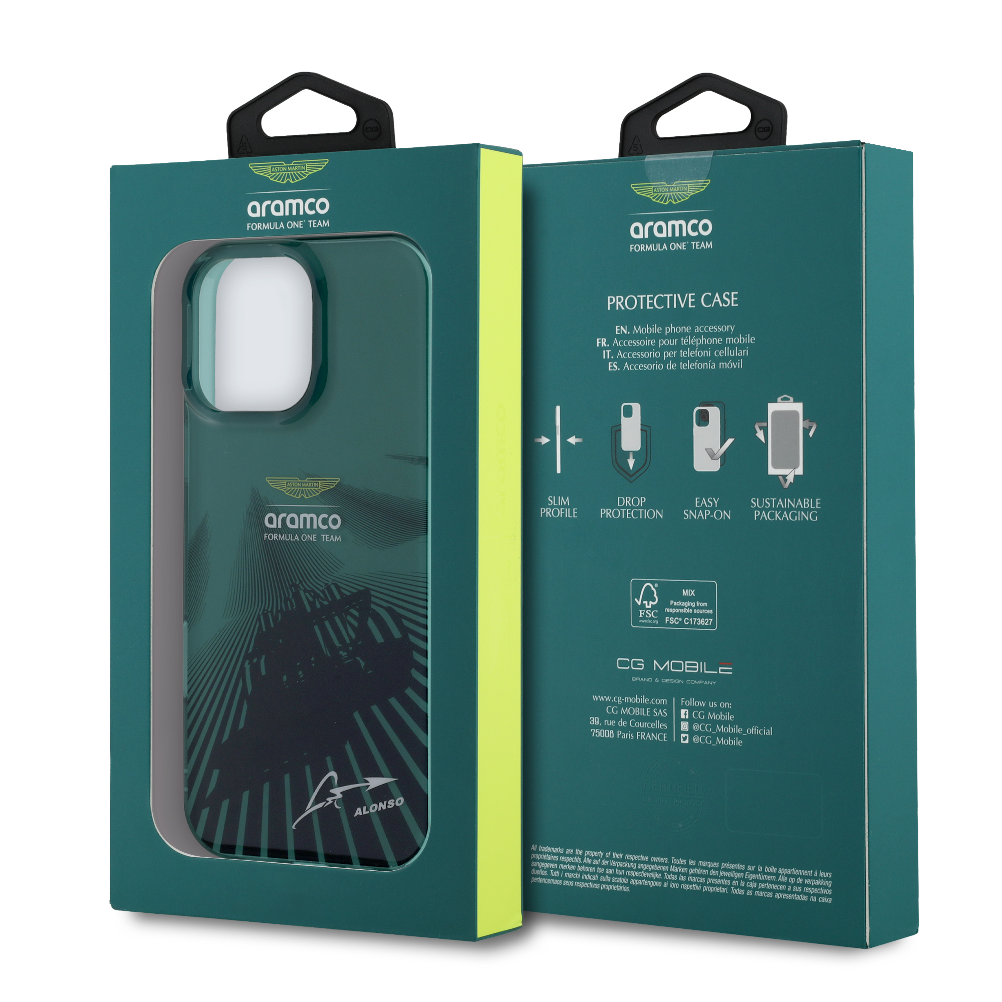iPhone 16 Pro - ASTON MARTIN F1 IML Alonso Signature F1 Car Green — estuche (foto 8 de 8)