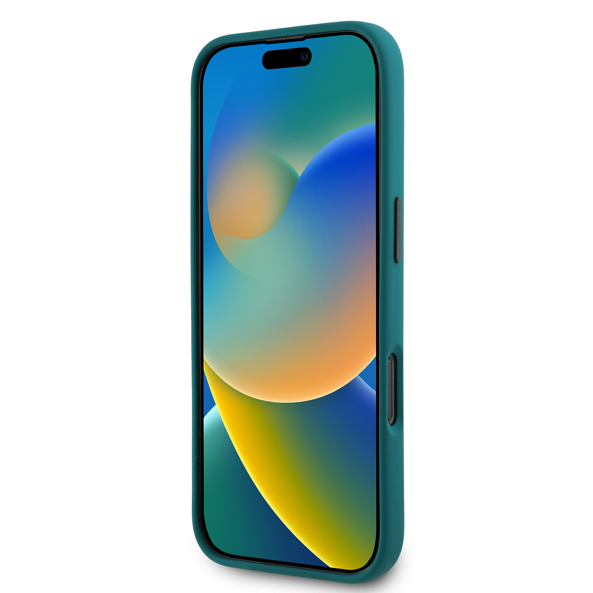 iPhone 16 Pro Max - ASTON MARTIN F1 Silicone Yellow Circle Green — estuche (foto 5 de 8)