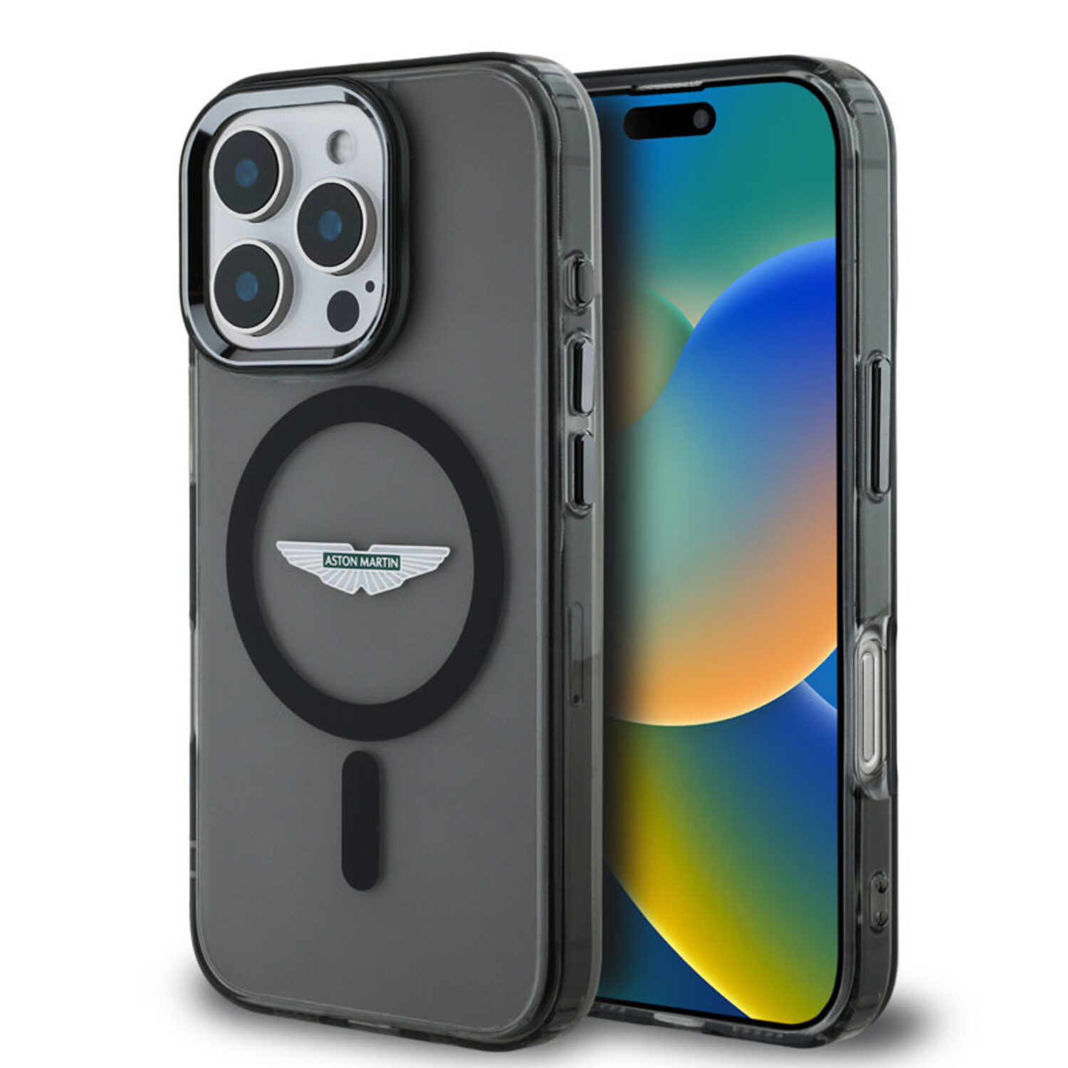 iPhone 16 Pro - ASTON MARTIN Frosted Effect Black — estuche