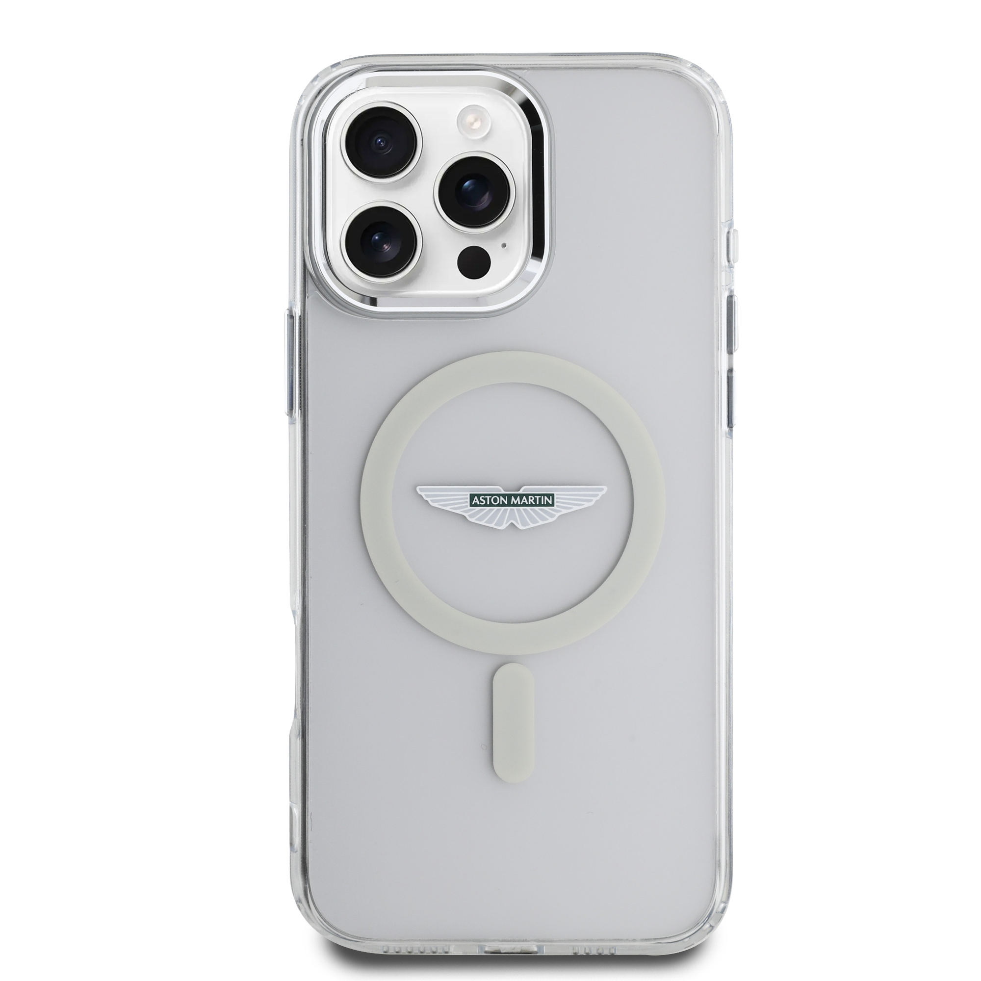 iPhone 16 Pro Max - ASTON MARTIN Frosted Effect Transparent — estuche (foto 3 de 5)