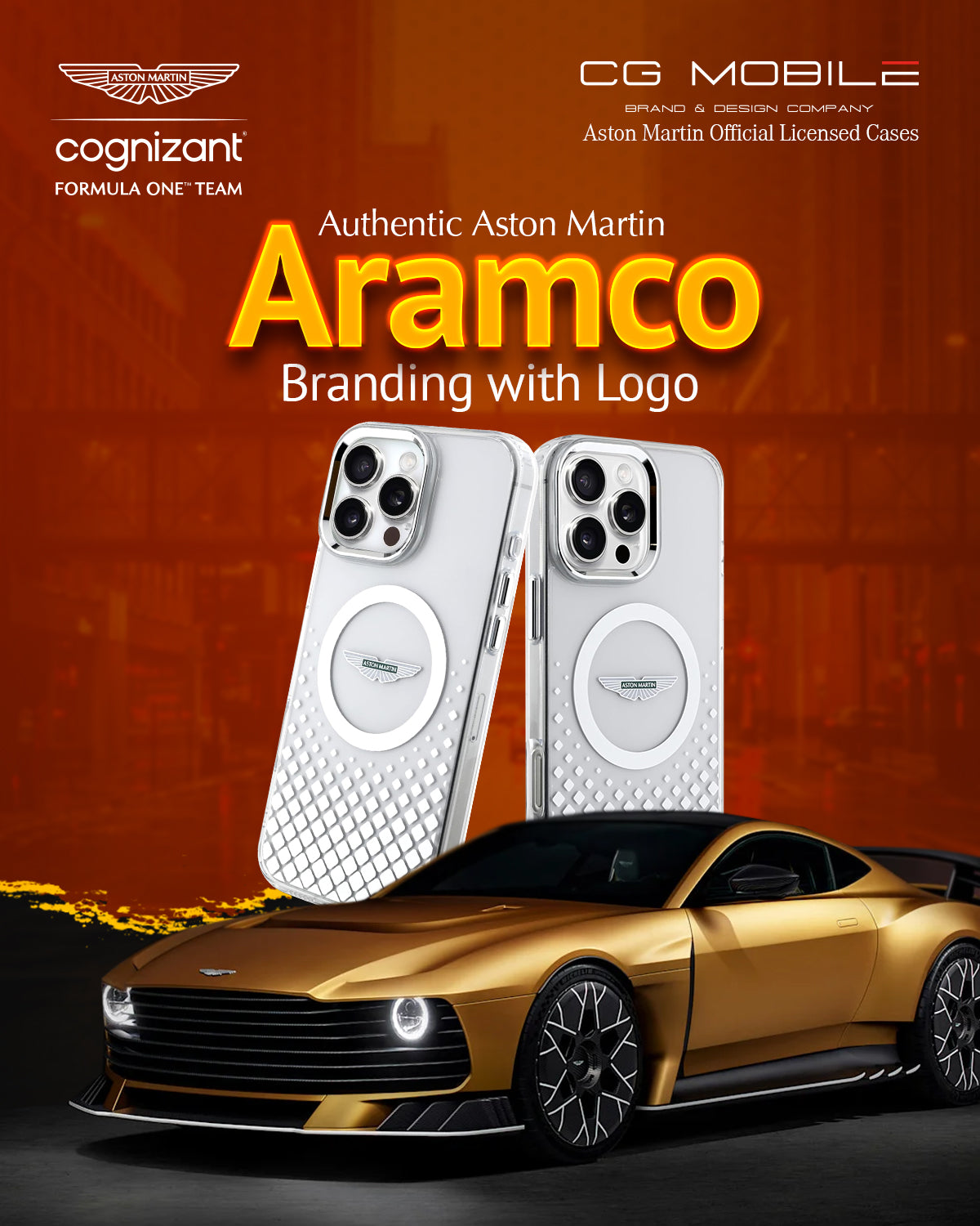 iPhone 16 Pro Max - ASTON MARTIN Gradient Design Black — estuche (foto 2 de 5)
