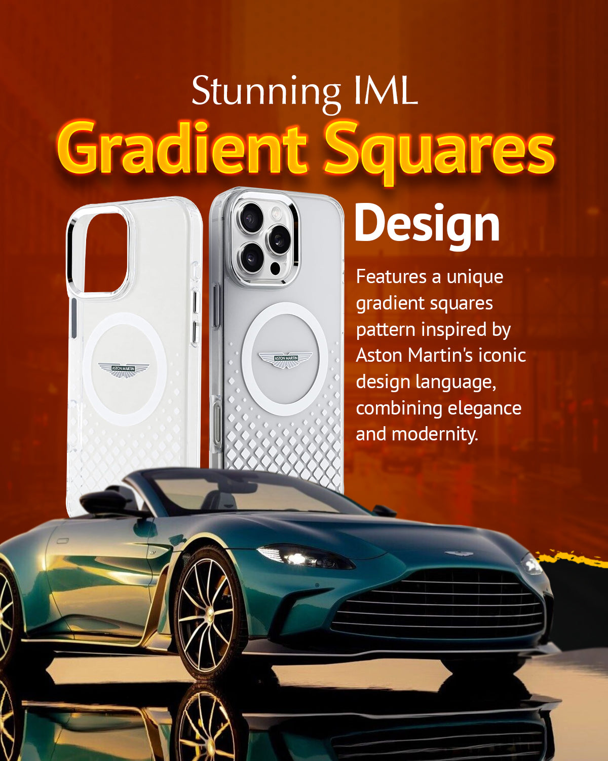 iPhone 16 Pro Max - ASTON MARTIN Gradient Design Black — estuche (foto 3 de 5)