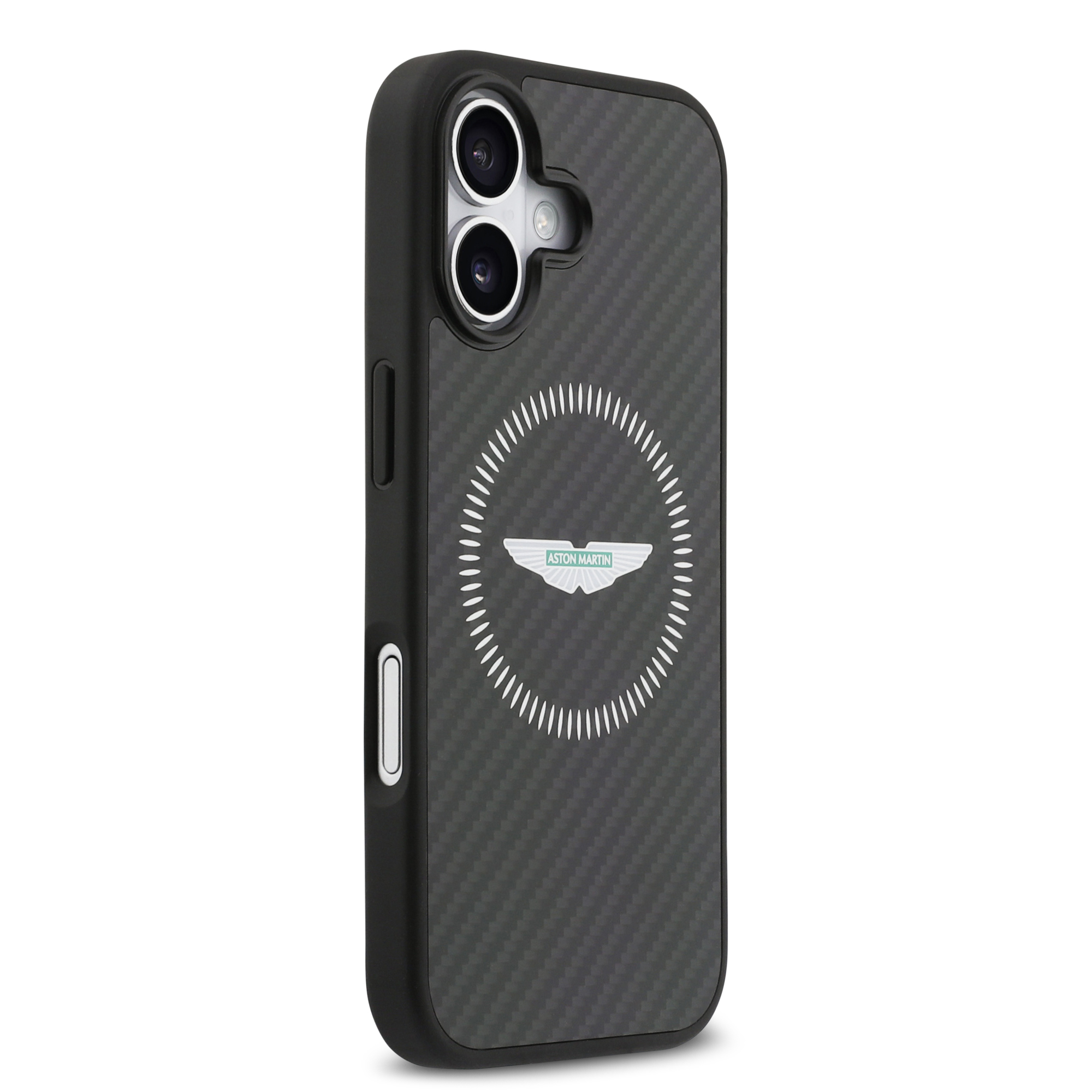 iPhone 17 Pro - ASTON MARTIN Kevlar Counter Design Black — estuche (foto 4 de 8)