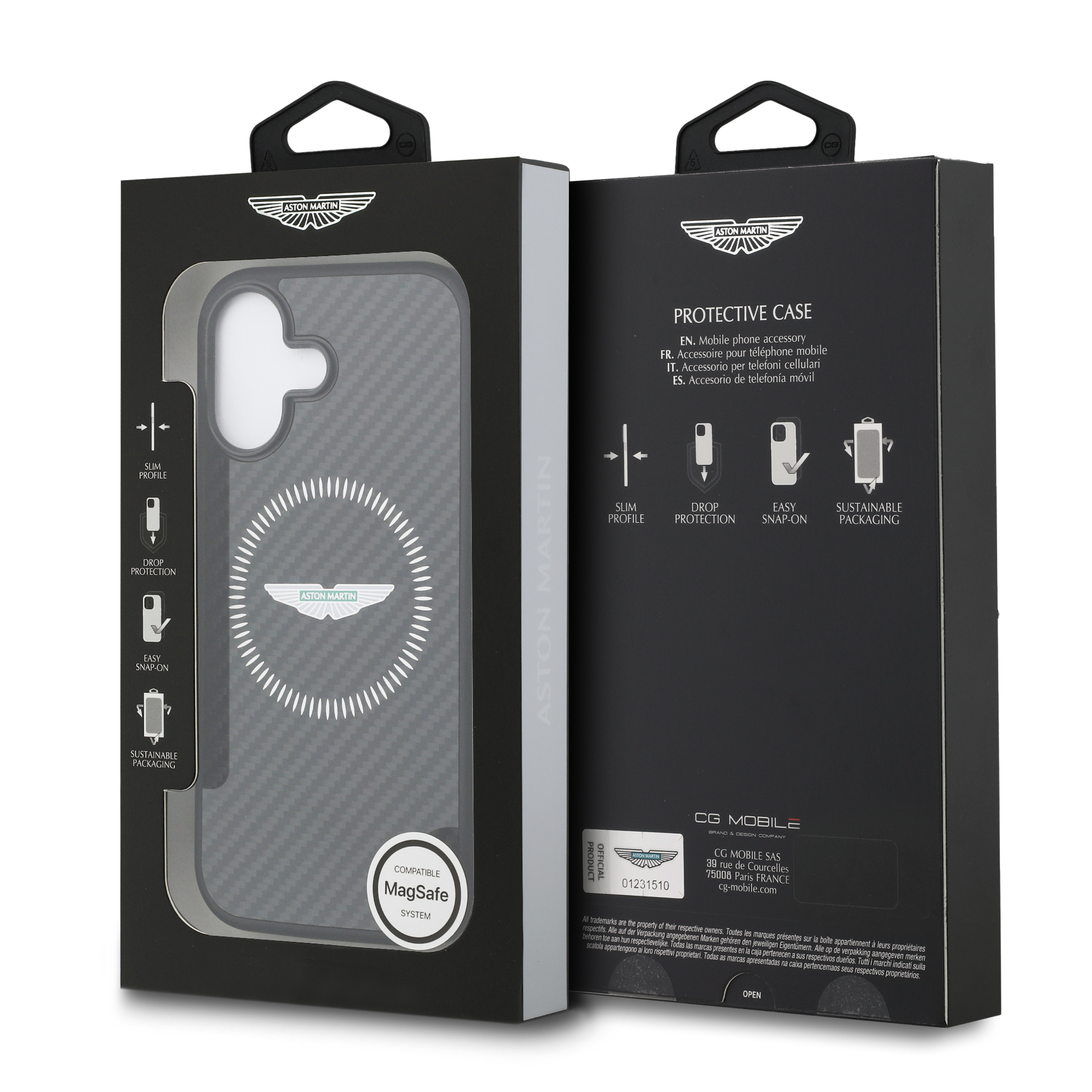 iPhone 17 Pro - ASTON MARTIN Kevlar Counter Design Black — estuche (foto 8 de 8)