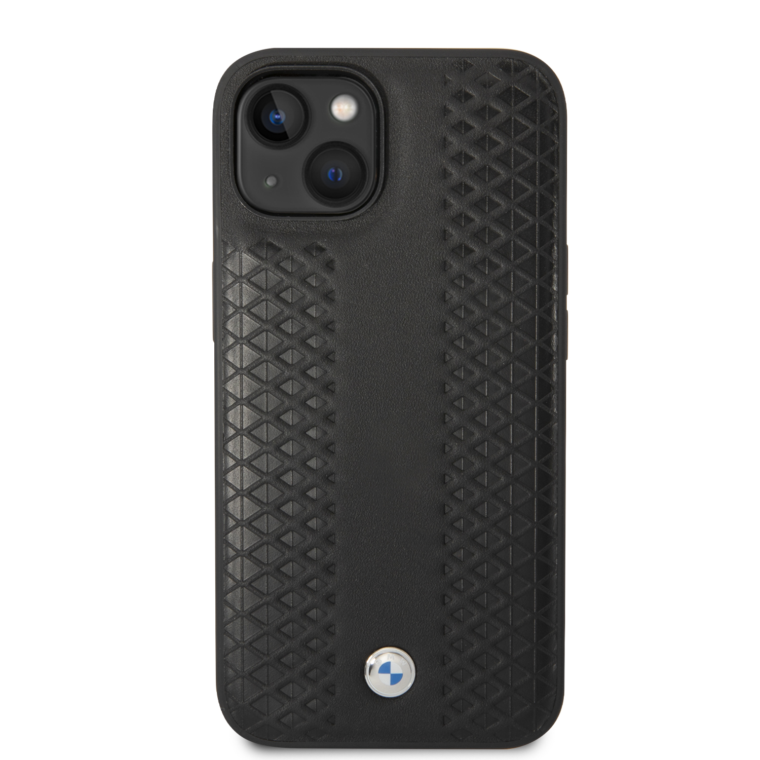 iPhone 14 - BMW Leather Diamond Pattern Black