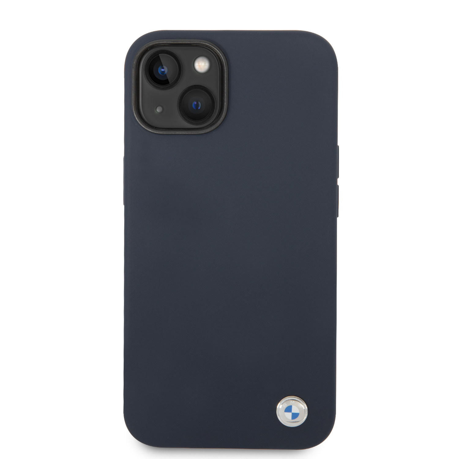iPhone 14 - BMW Silicone Metal Logo Navy