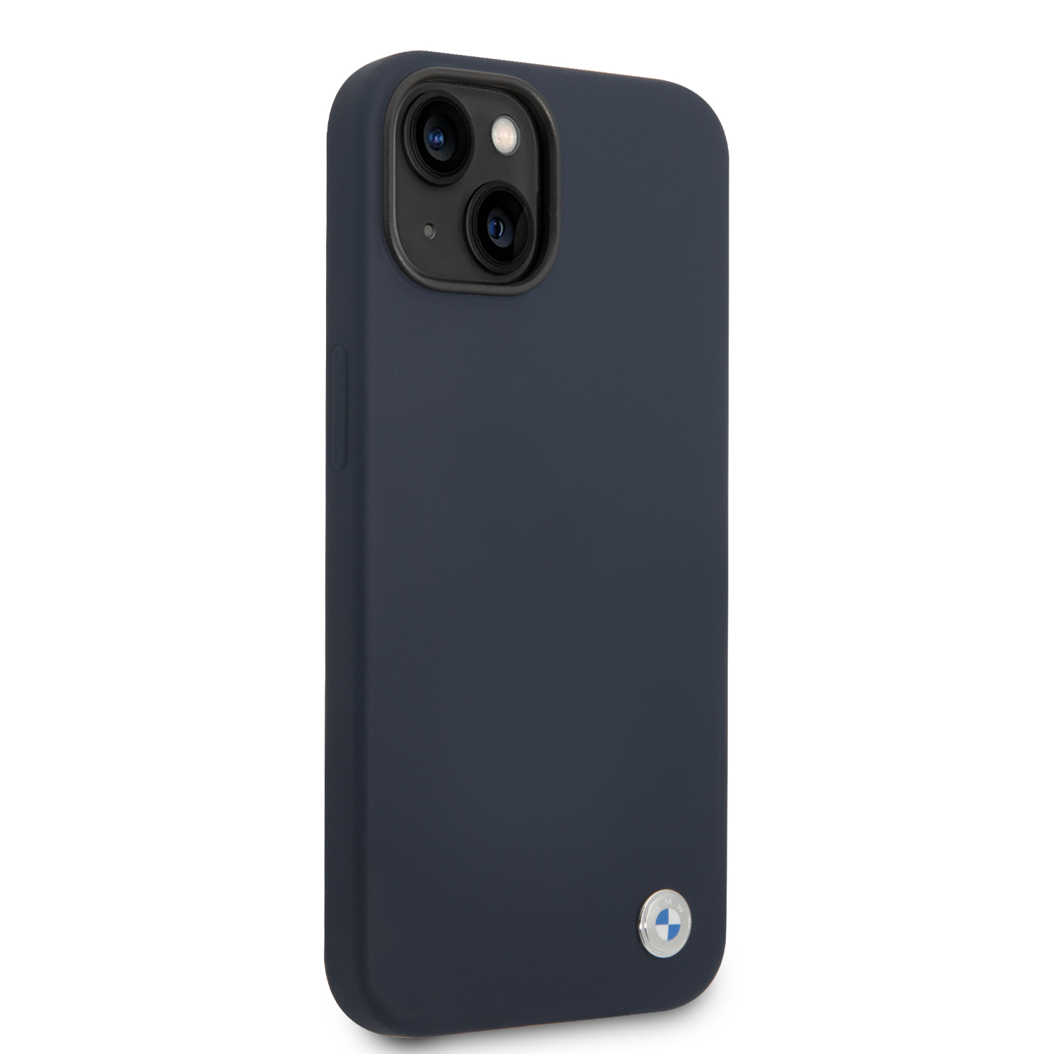 iPhone 14 - BMW Silicone Metal Logo Navy — estuche (foto 4 de 8)