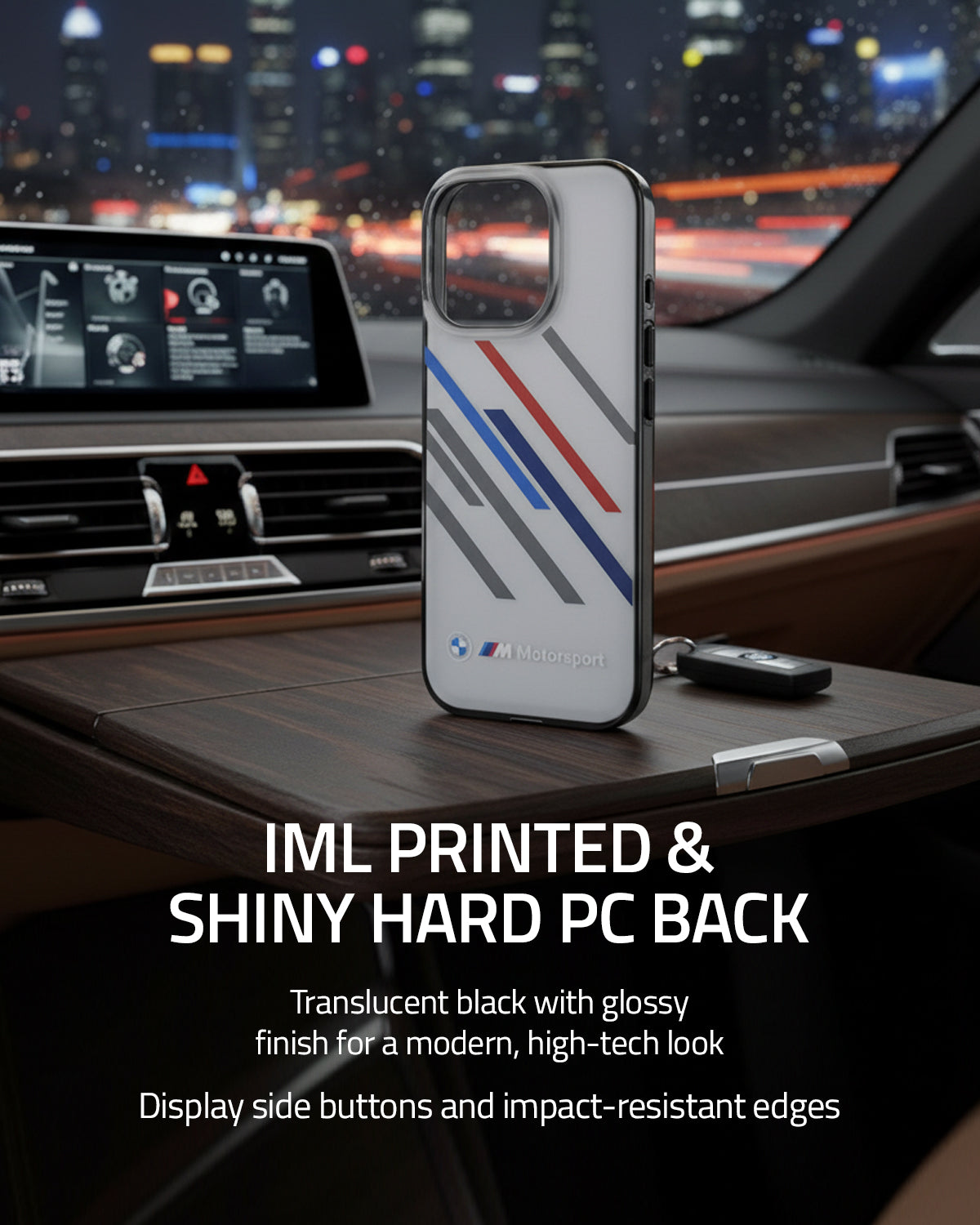 iPhone 16 Pro Max - BMW Motorsport Random Stripes Grey — estuche (foto 5 de 5)
