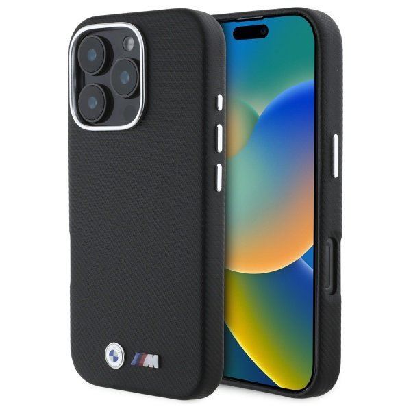 iPhone 16 Pro Max - BMW Kevlar Full Wrapped Metal Black