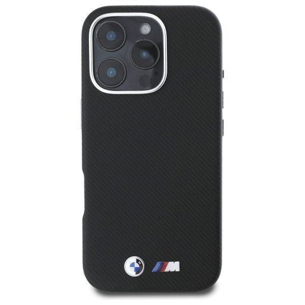 iPhone 16 Pro Max - BMW Kevlar Full Wrapped Metal Black — estuche (foto 3 de 5)