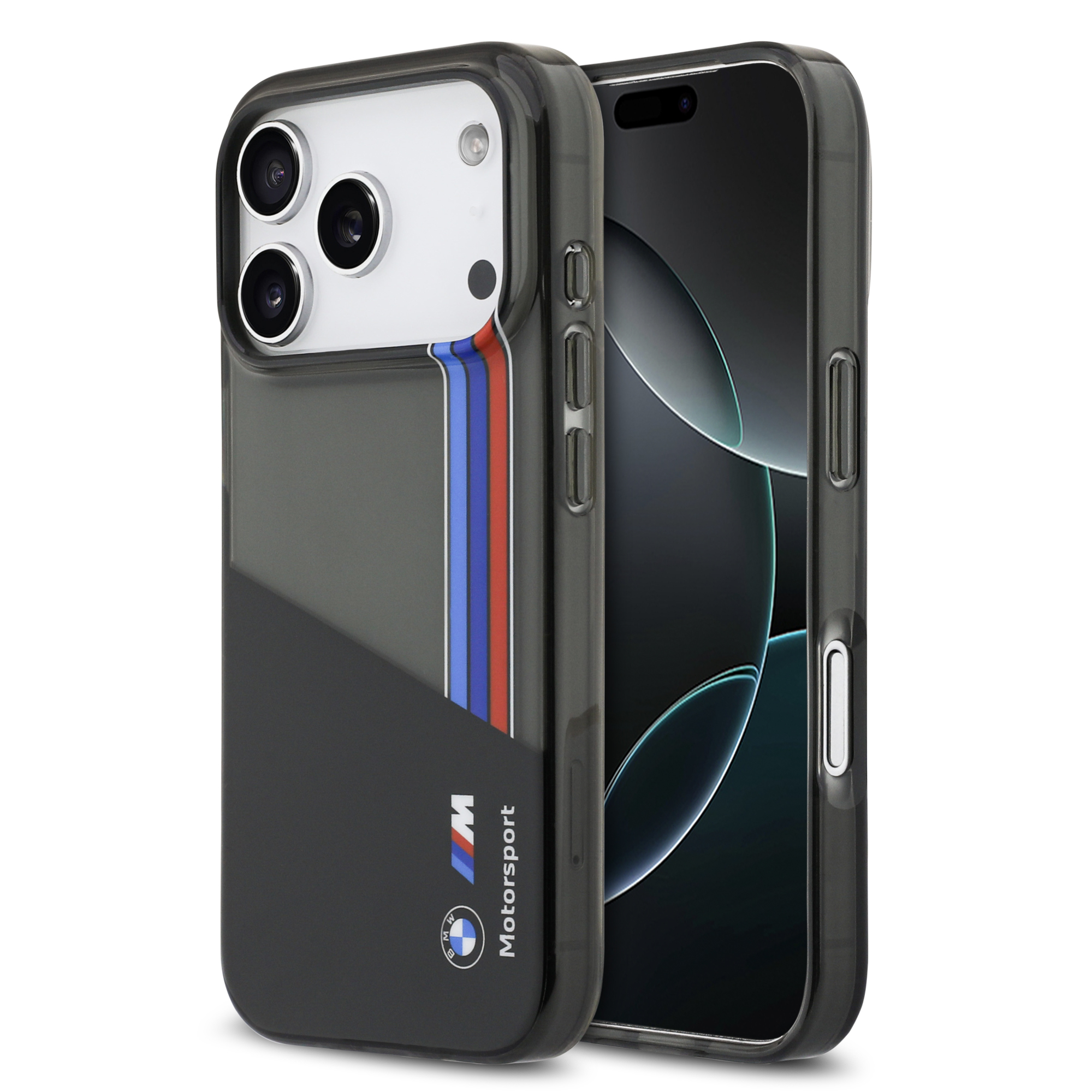 iPhone 17 Pro - BMW Motorsport IML Vertical Stripes Black — estuche (foto 2 de 8)