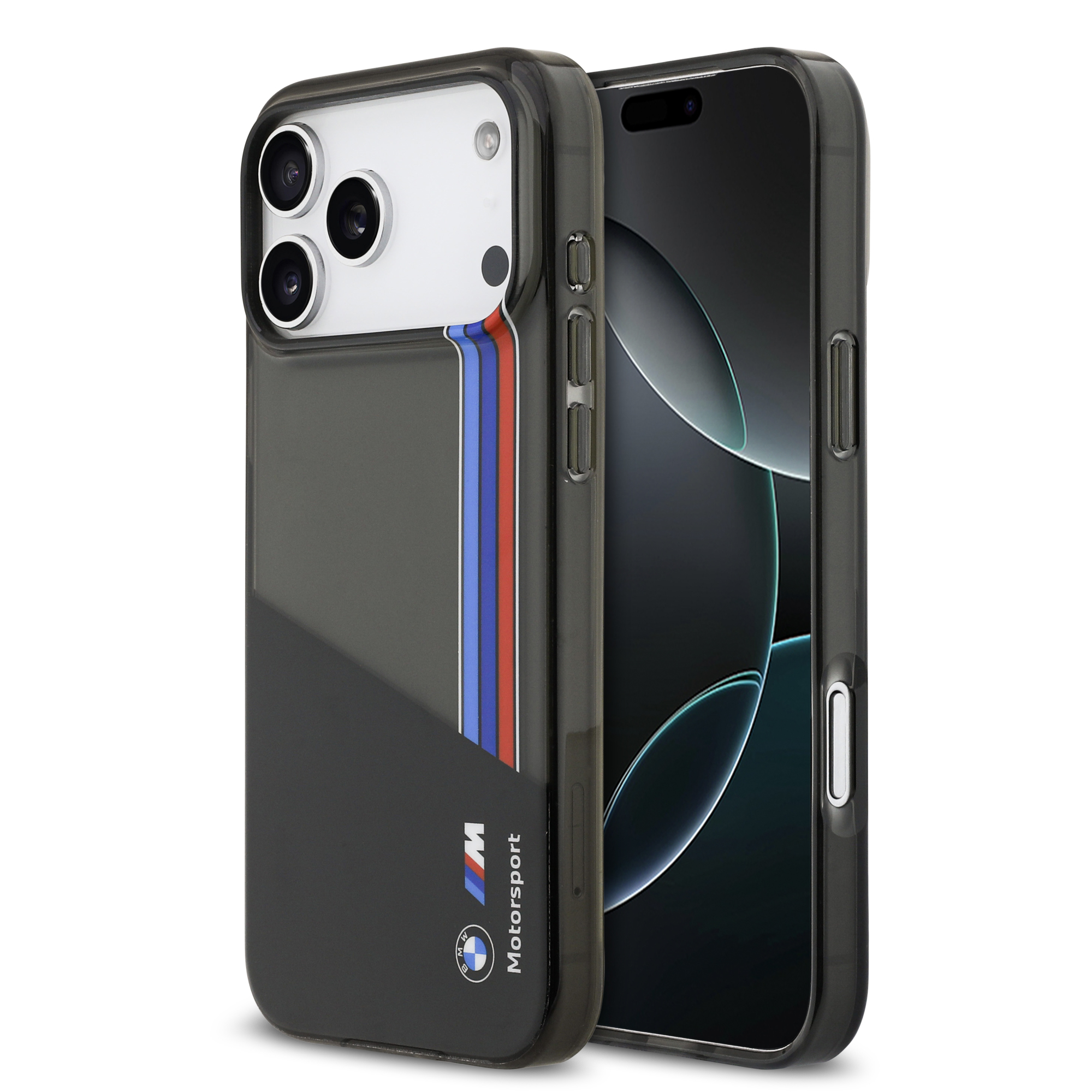 iPhone 17 Pro Max - BMW Motorsport IML Vertical Stripes Black — estuche (foto 2 de 8)