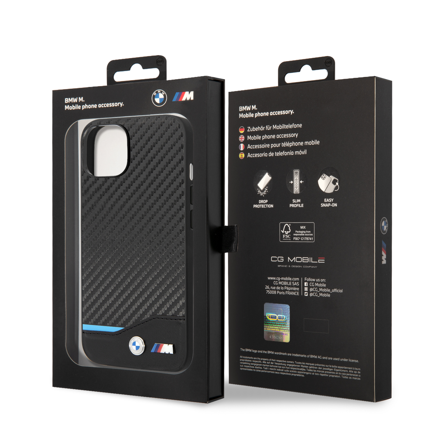 iPhone 14 - BMW Leather Carbon Black — estuche (foto 8 de 8)