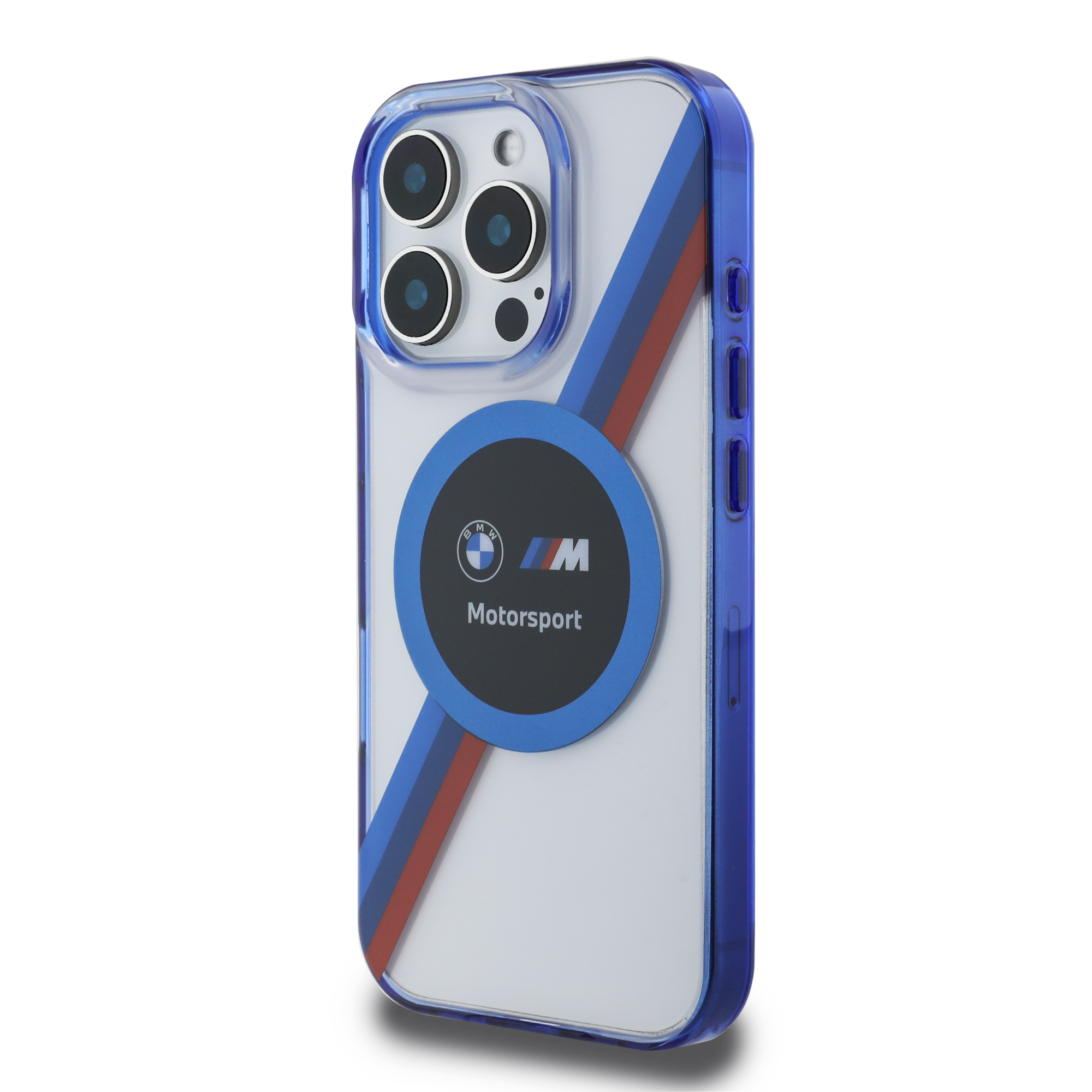 iPhone 16 Pro Max - BMW PC/TPU Clear Hard Case Motorsport MagSafe IML Printed Circle Design — estuche (foto 2 de 5)