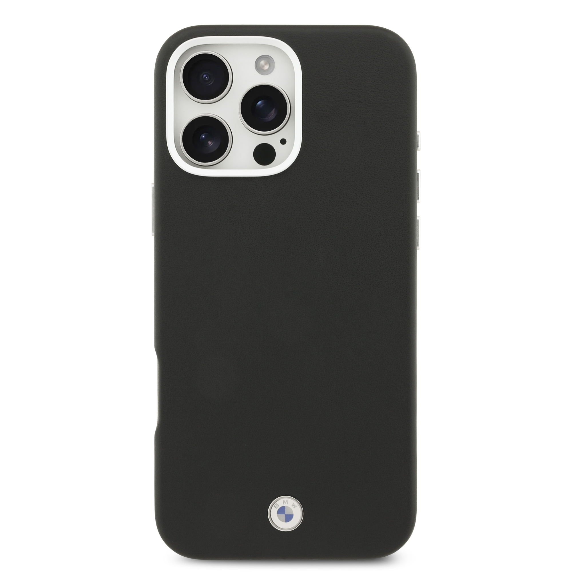 iPhone 16 Pro Max - BMW Leather Full Wrapped Metal Black