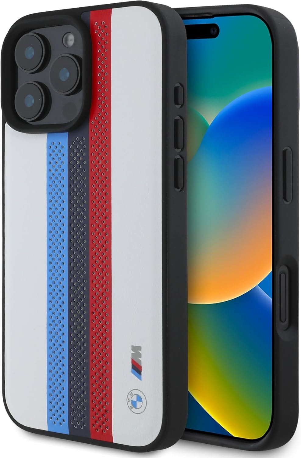 iPhone 16 Pro Max - BMW Printed Stripes White