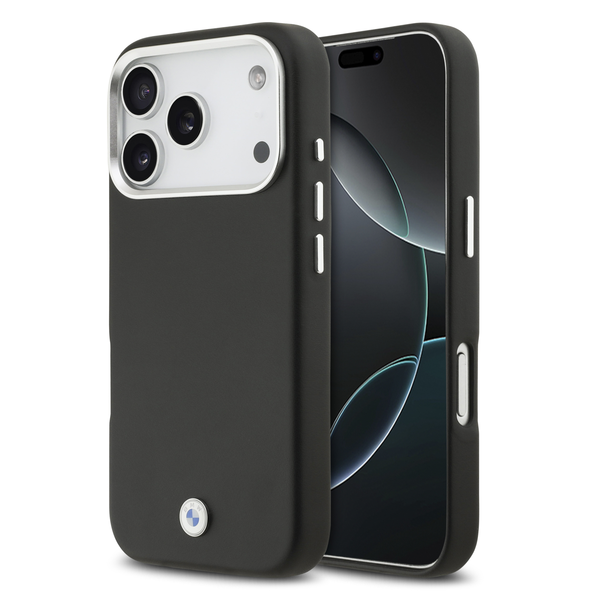 iPhone 17 Pro - BMW Leather Full Wrapped Metal Black — estuche (foto 2 de 8)