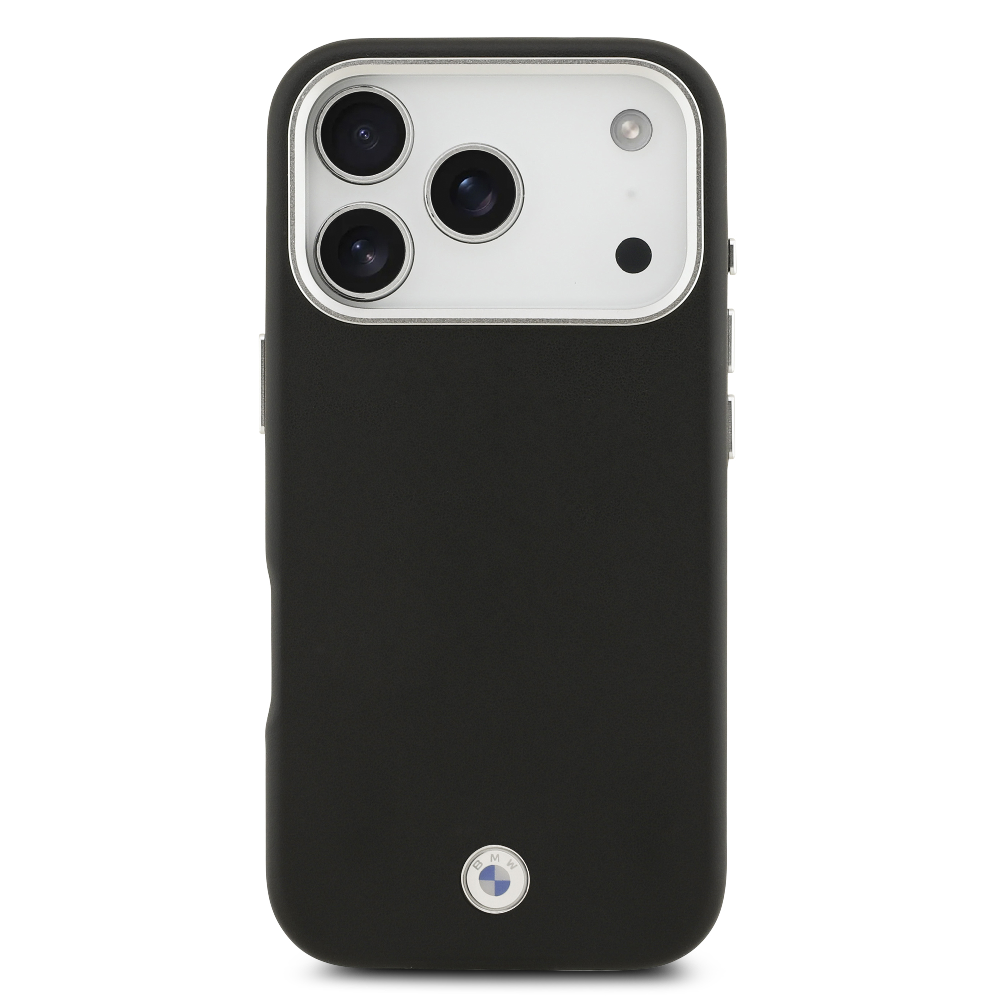 iPhone 17 Pro - BMW Leather Full Wrapped Metal Black